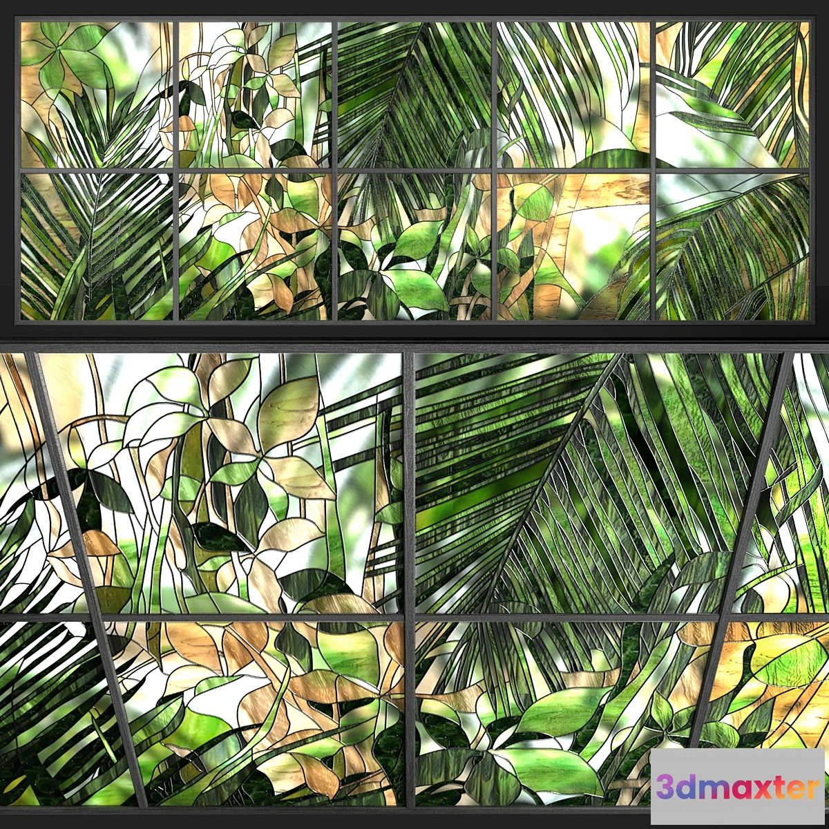 1417888 - Stained-glass window “Tropics” 3D Max
