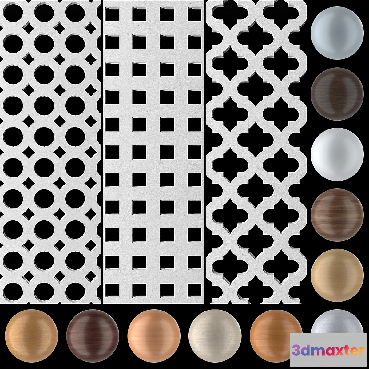 1419002 - India circo quad 10-20. Perforated panels. Arkmaster 3D Max