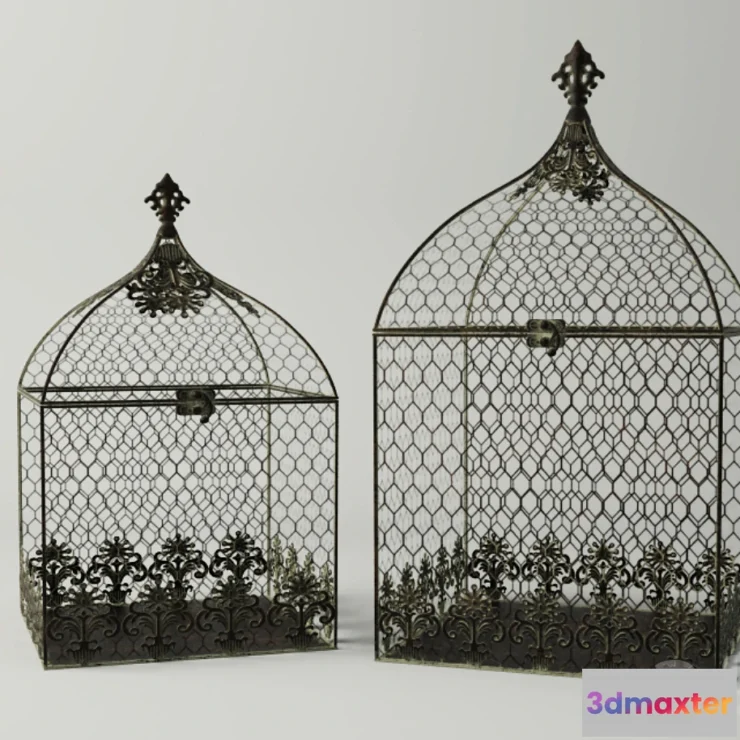 1420636 - Square Birdcages 3D Max