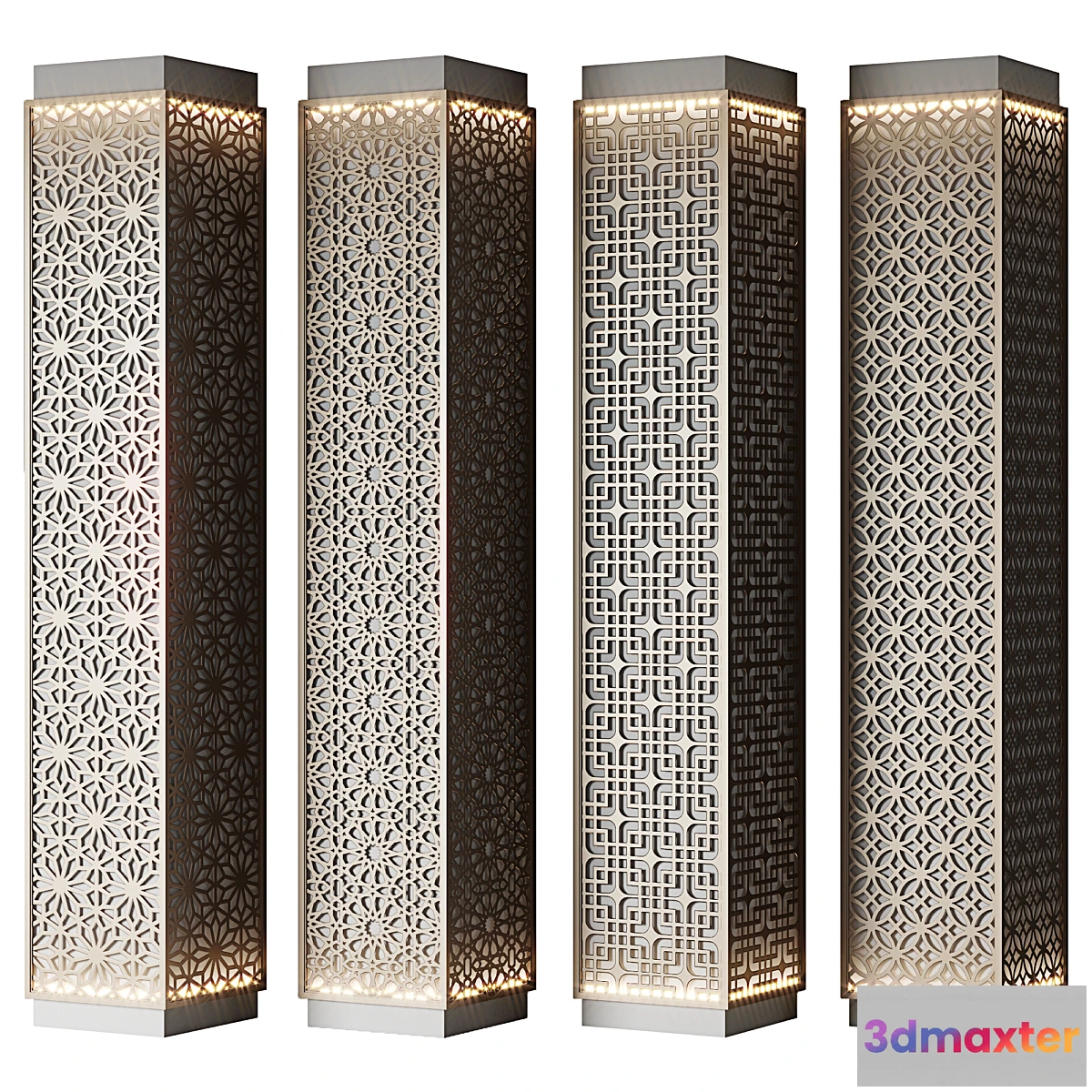 1420984 - Metal columns with perforation No. 5 3D Max