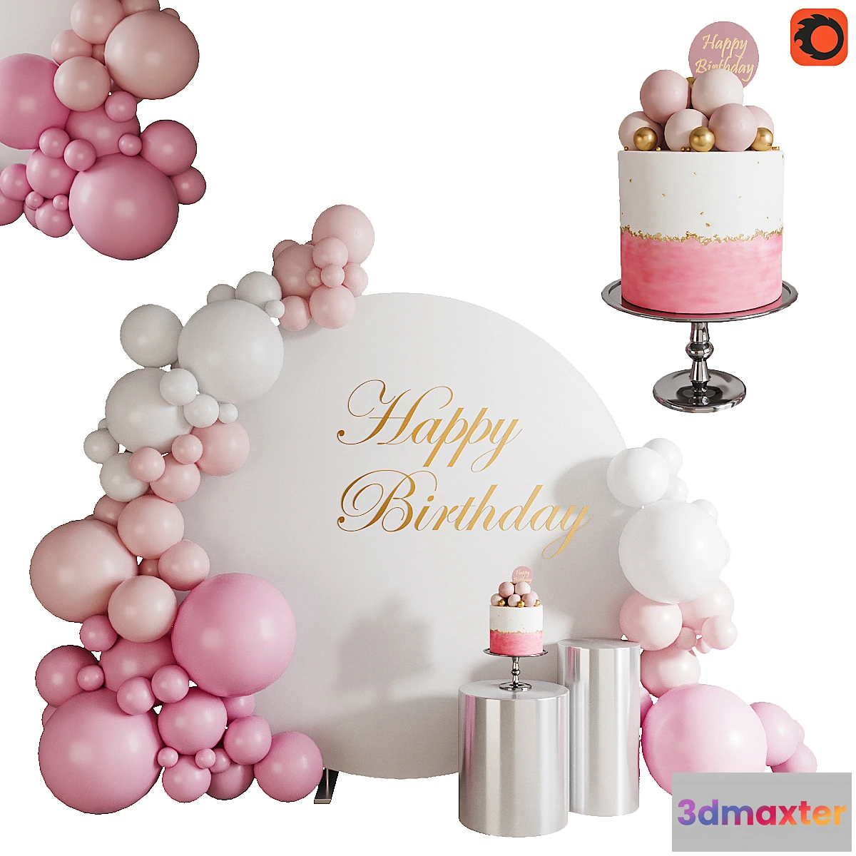 1421744 - Photozone with balls 3D Max