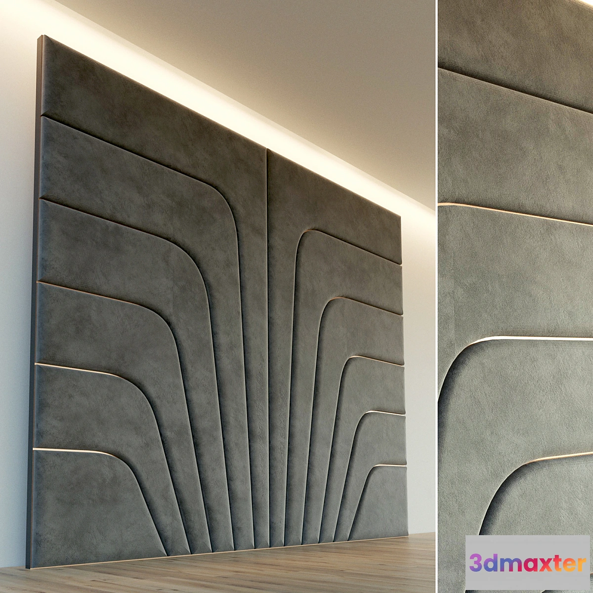 1422854 - Decorative wall. Soft panel. 45 3D Max