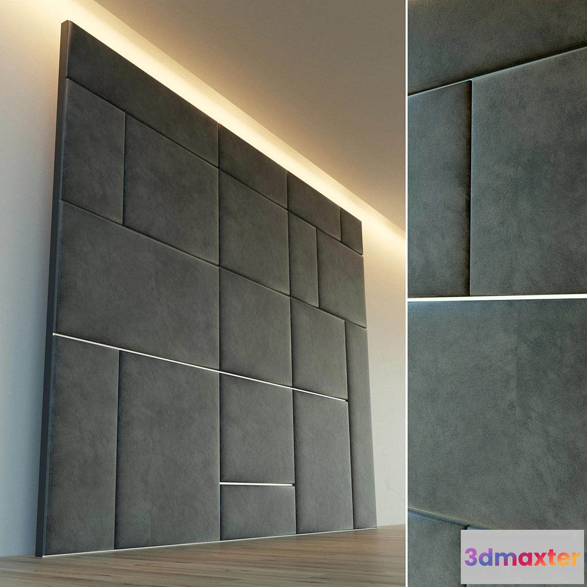 1423532 - Decorative wall. Soft panel. nineteen 3D Max