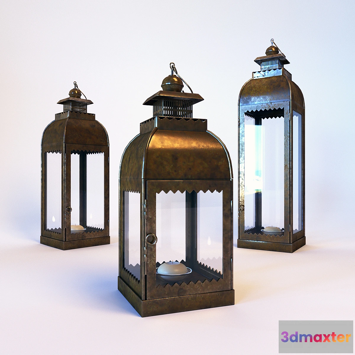 1426106 - Old brass lamps 3D Max