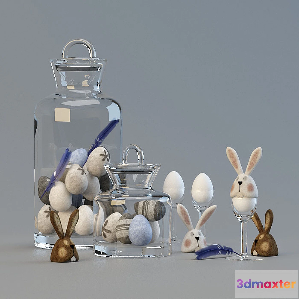 1427578 - Easter hares) 3D Max