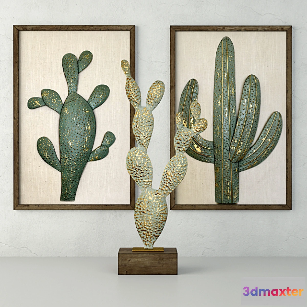 1428256 - Metal Cactus Sculptures 3D Max