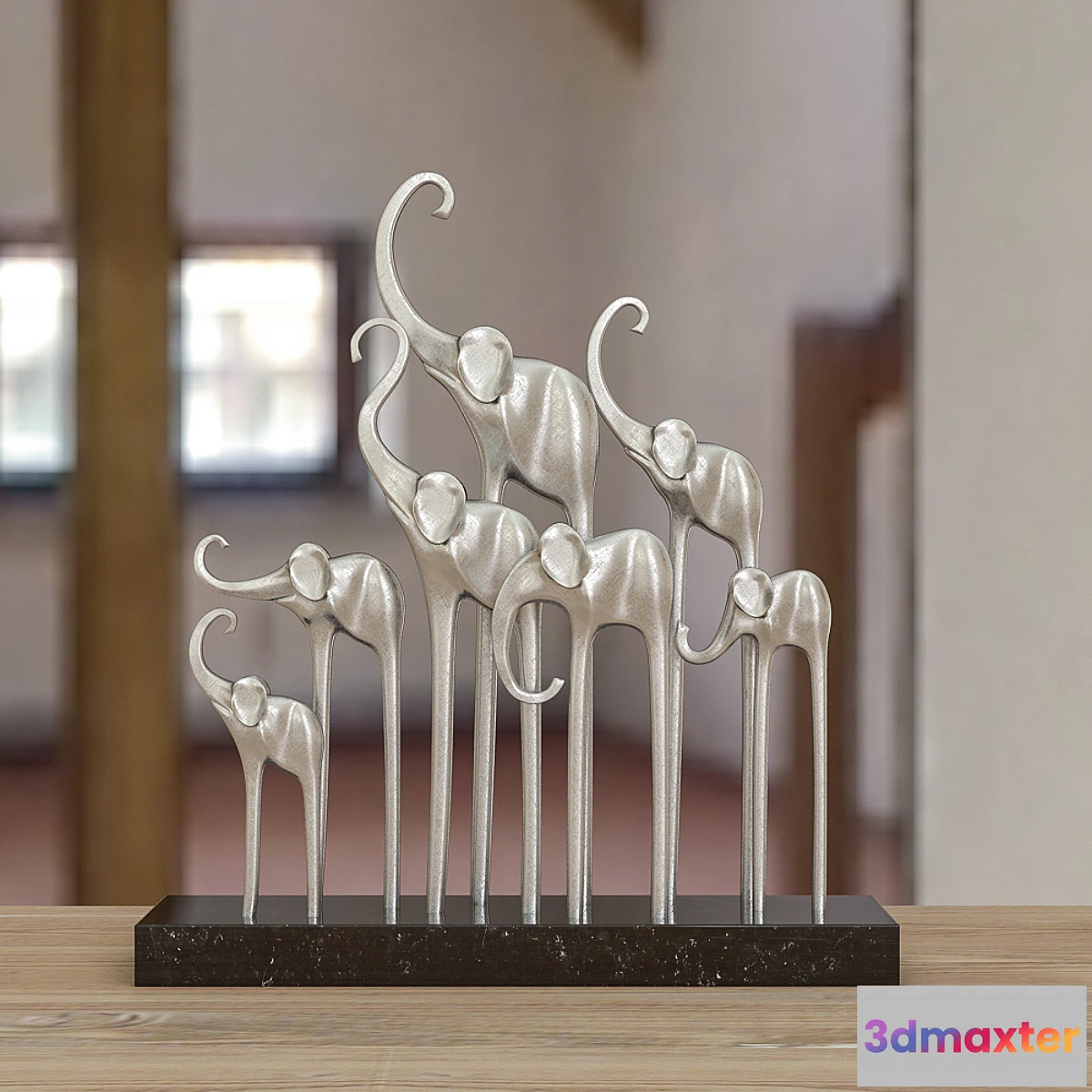 1428512 - Figurine “SEVEN ELEPHANTS” 3D Max
