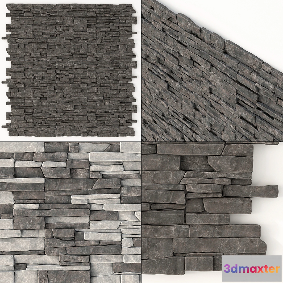 1428624 - Panel clincer rock panel n3 _ Panel clinker rock 3D Max