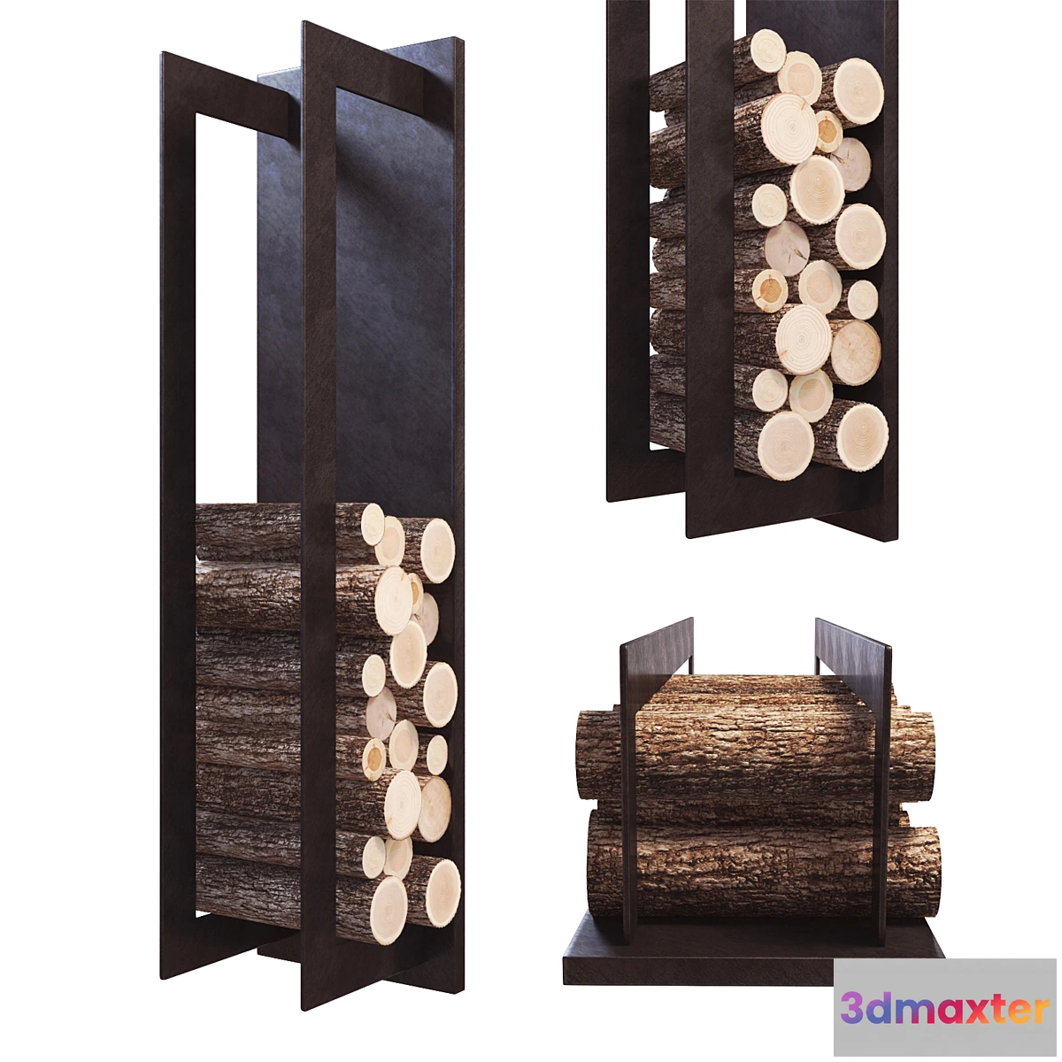 1430406 - Firewood Storage Rack on wall 3D Max