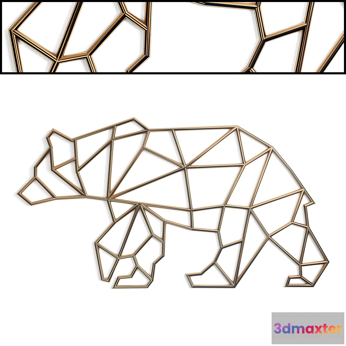 1431118 - Bear Metal Wall Decor 3D Max