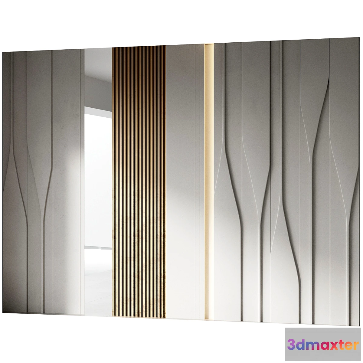 1431504 - Decorative wall panel composition set 11 3D Max