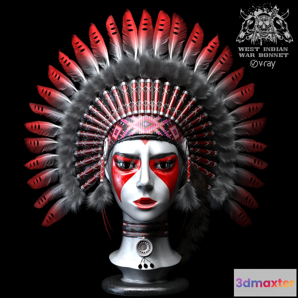 1436094 - West Indian war bonnet 3D Max