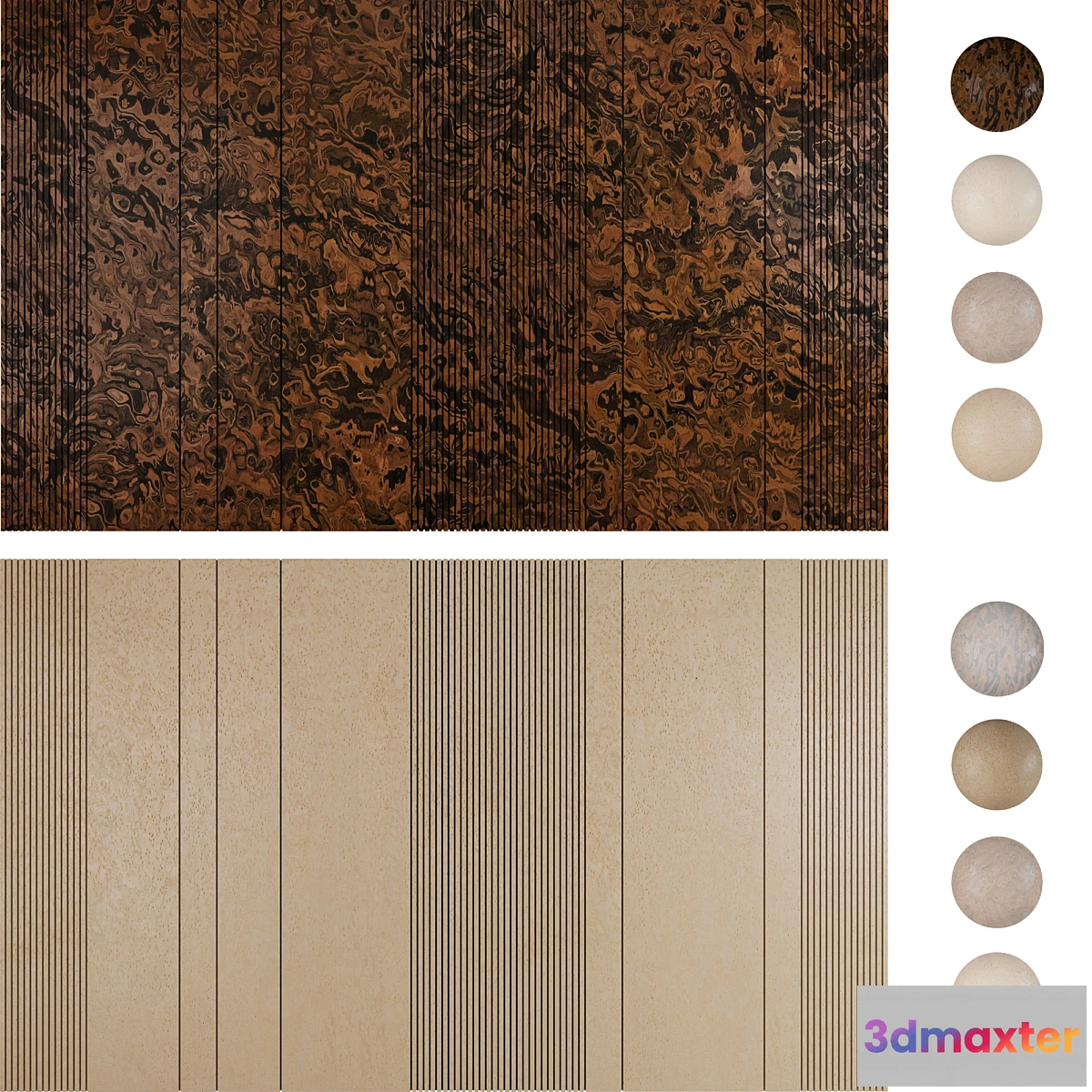 1436730 - Wood panel set 2 3D Max