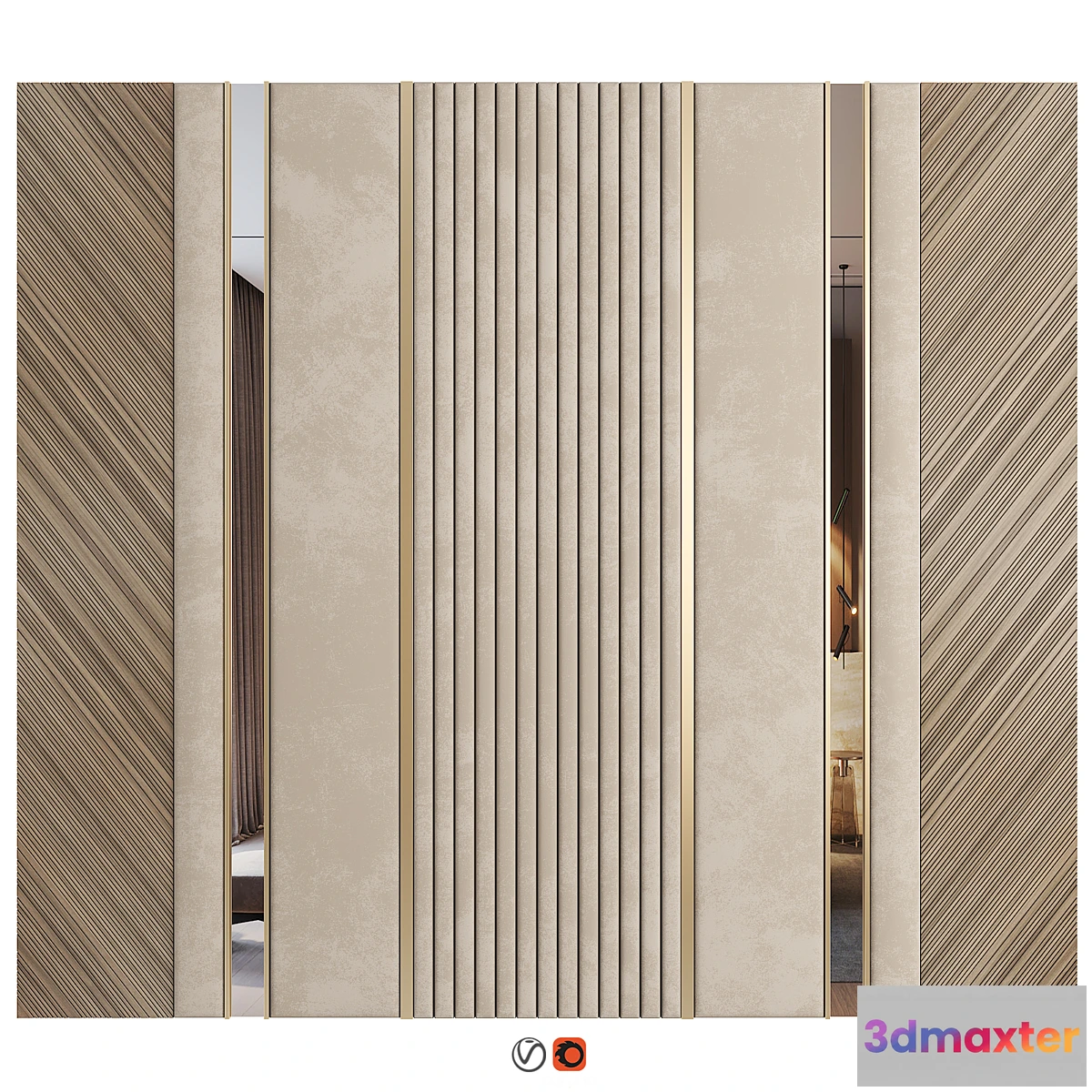 1436808 - Wall Panel Decor 45 3D Max