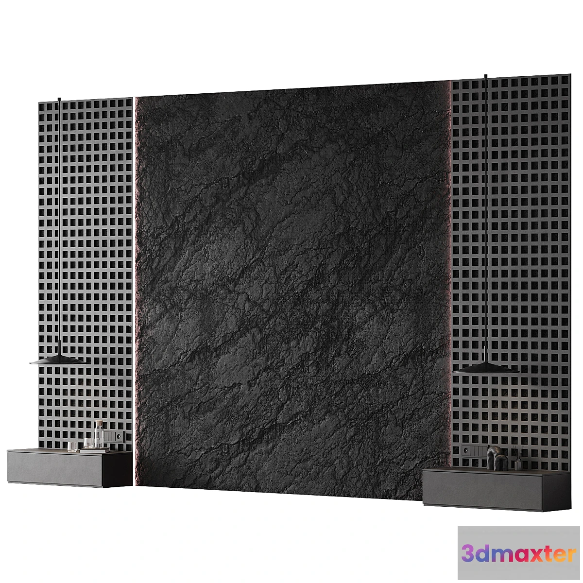 1439018 - Headboard 003  bedroom headboard  Wall composition 3D Max