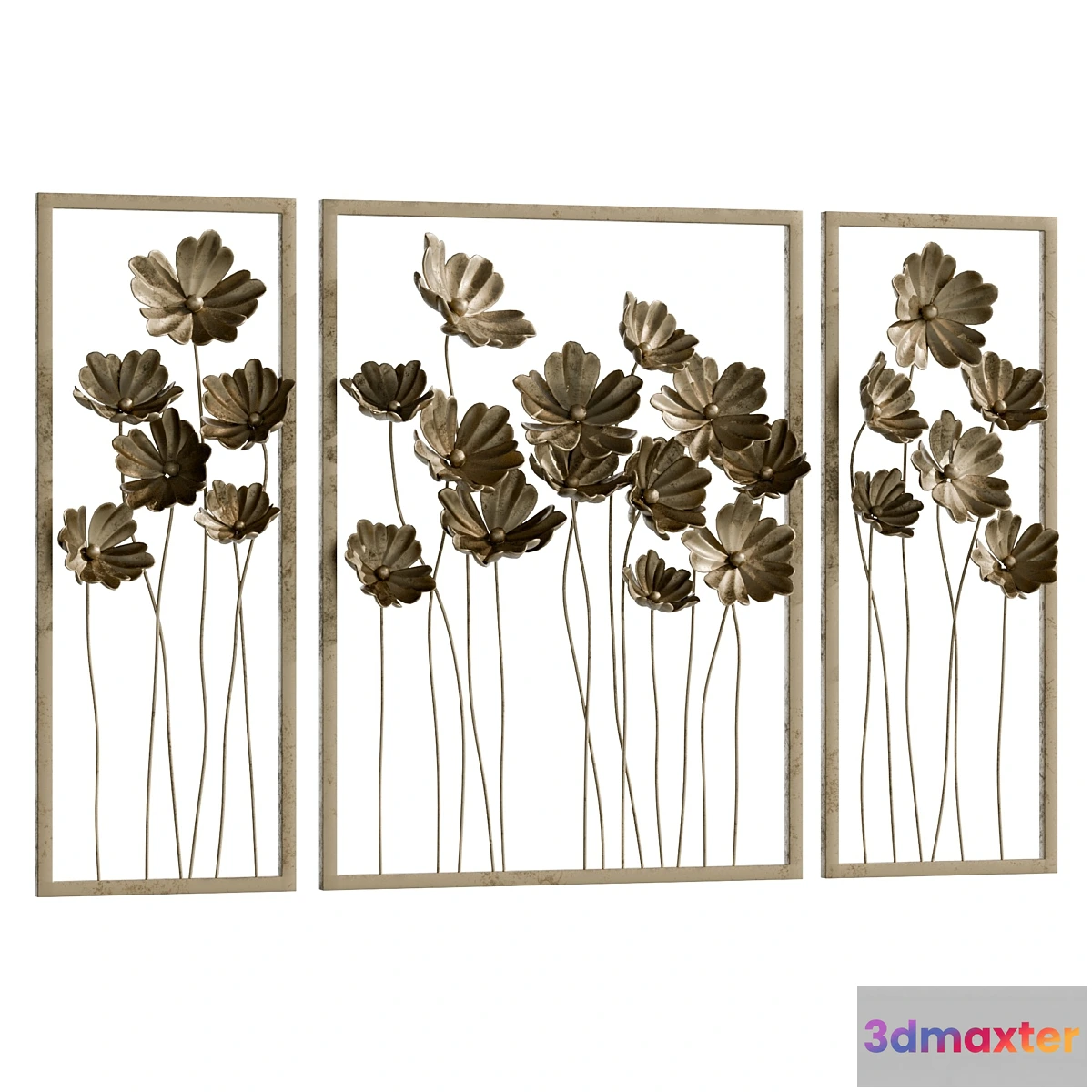 1441676 - Metal Tulips Wall Decor 3D Max