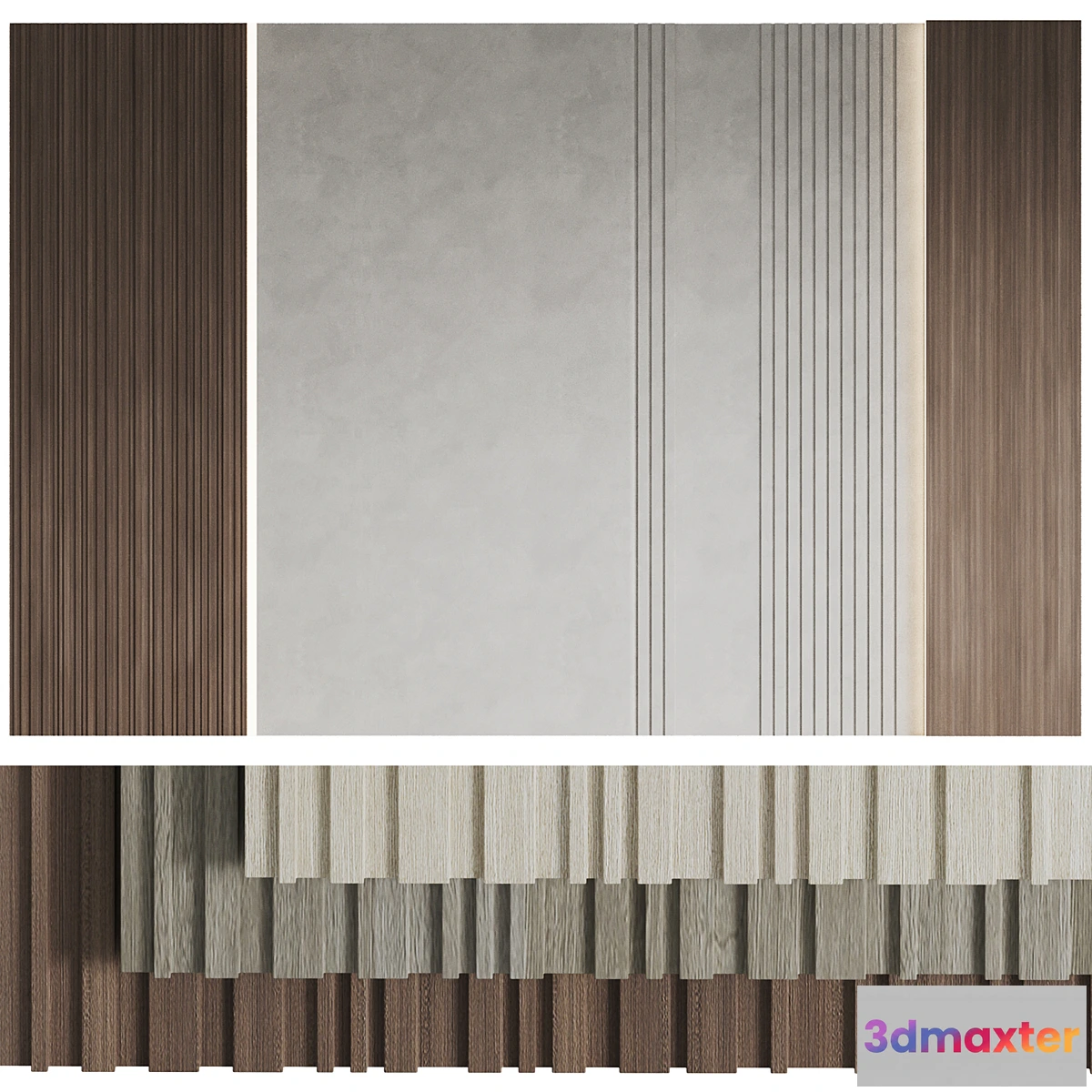 1443228 - Decorative Wood Wall Panels 3D Max