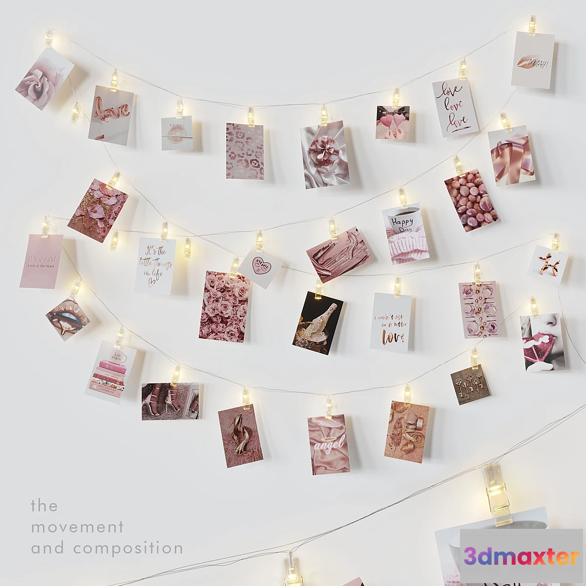 1443440 - Editable photo garland love 3D Max