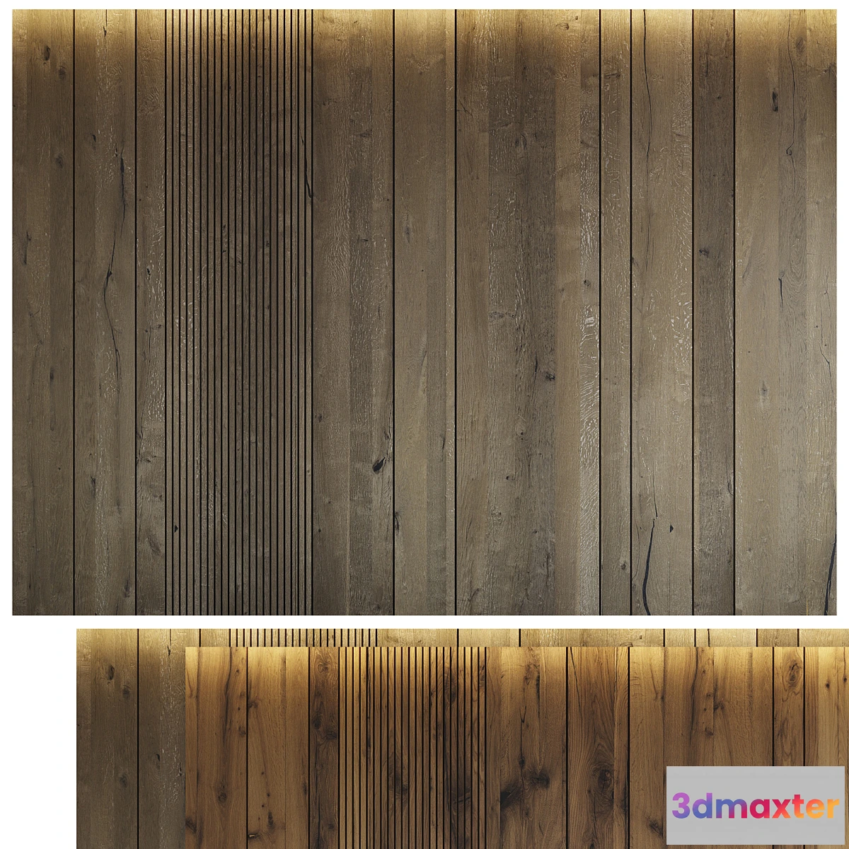 1445296 - Wood panel set 6 3D Max