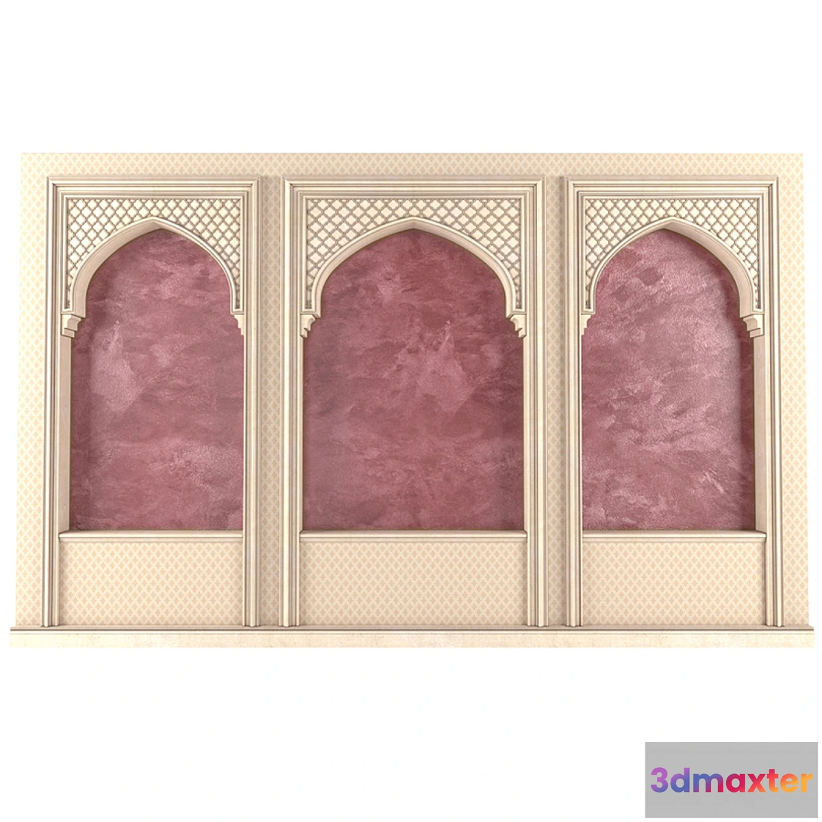 1445378 - Oriental-style arch.Arabic wall 3D Max
