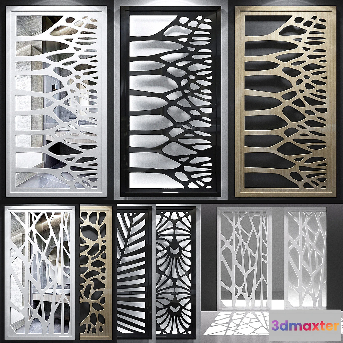 1447348 - Set of decorative panels_16 3D Max
