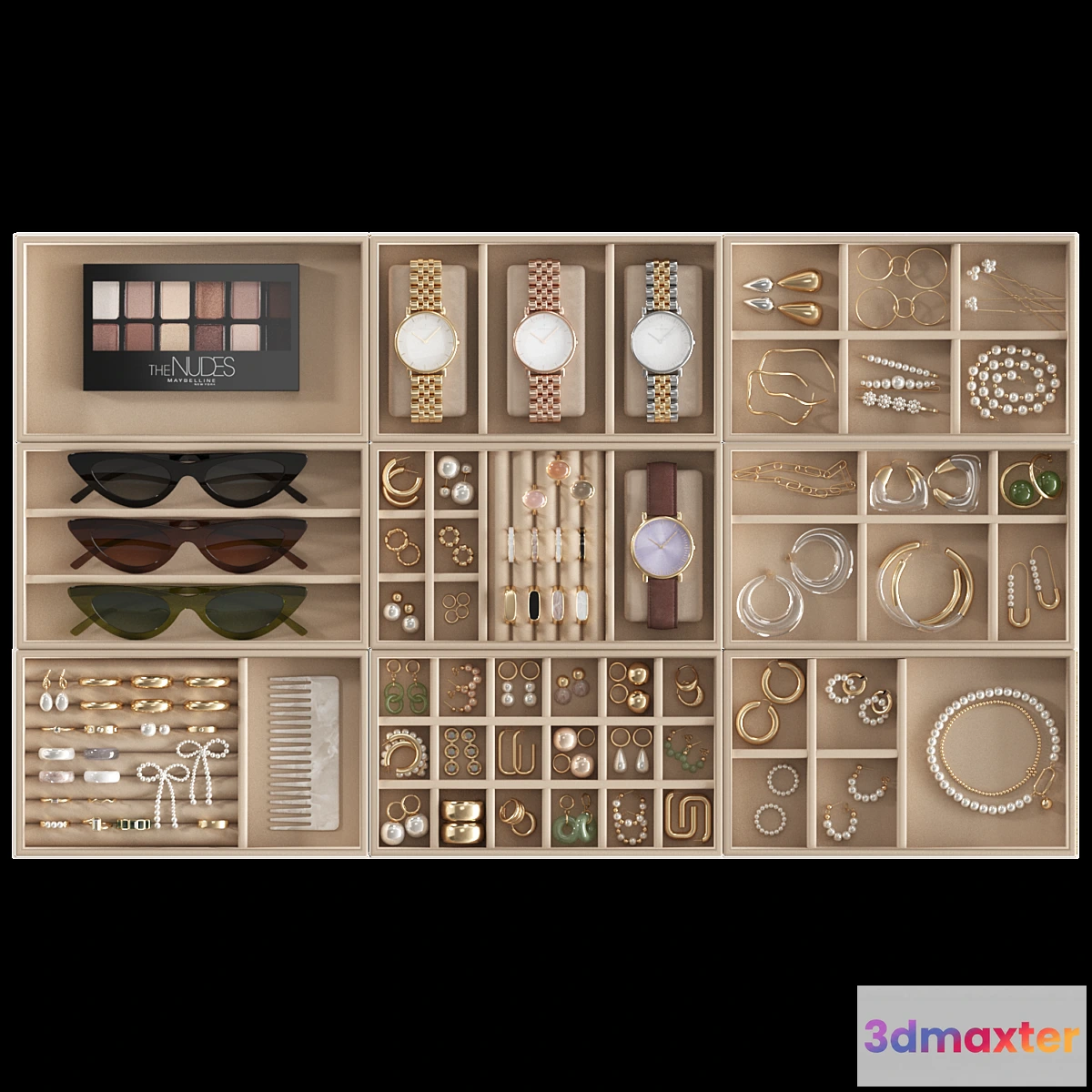 1448688 - Jewelry organizer 3D Max