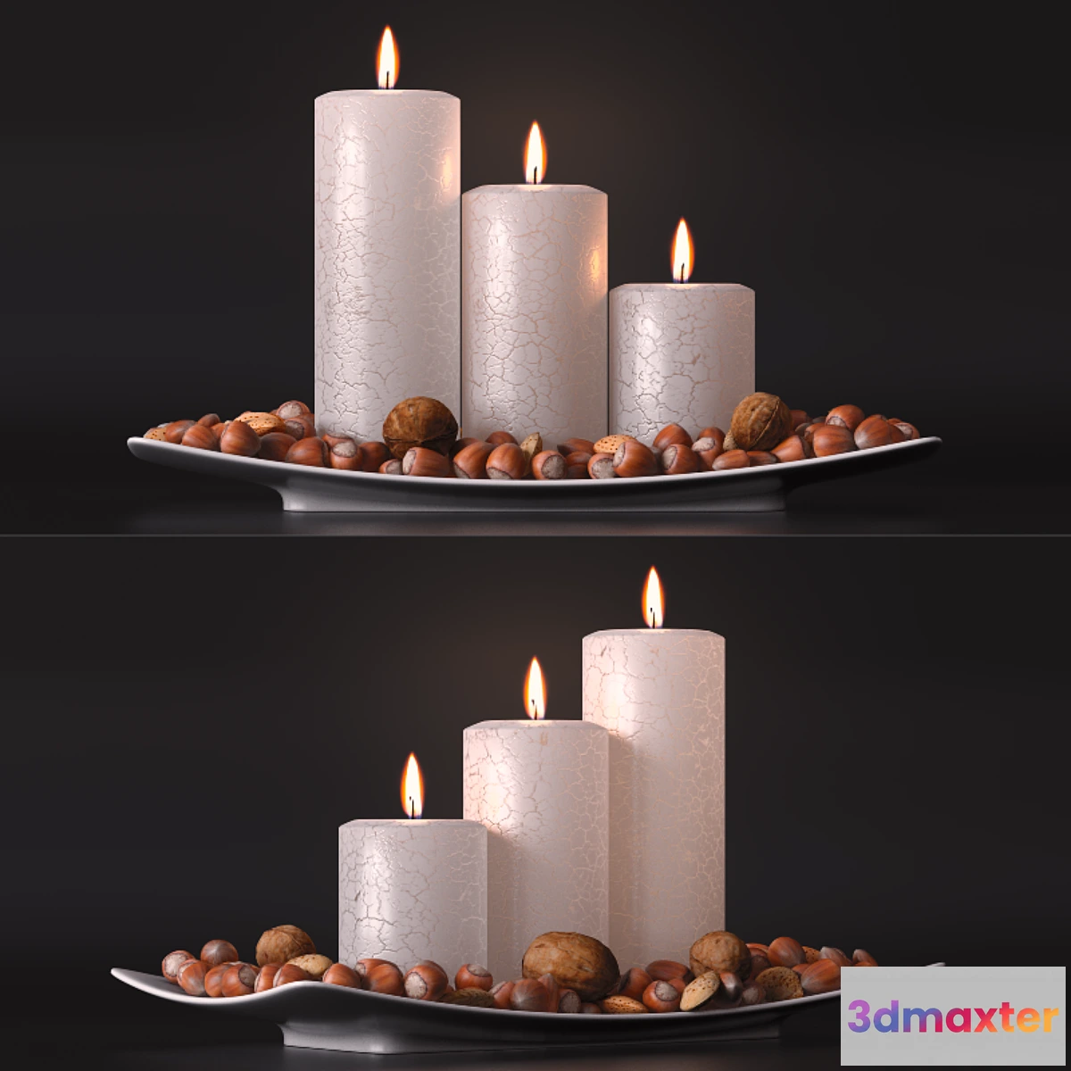 1452884 - candle and nuts 3D Max