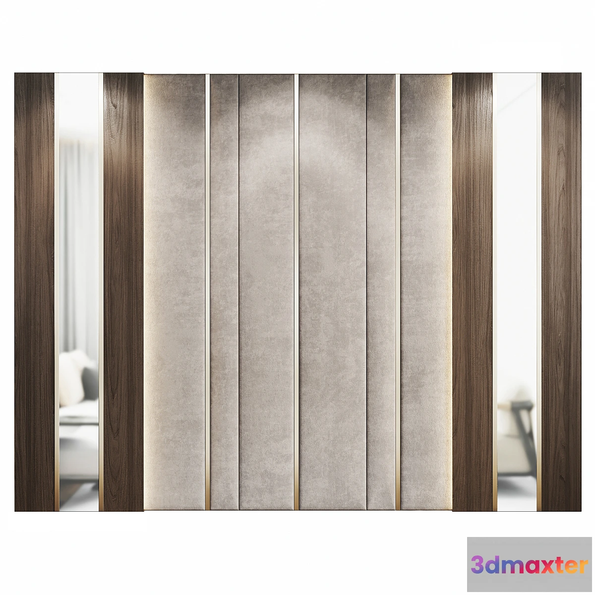 1453310 - Decorative wall panel and headboard 4 3D Max