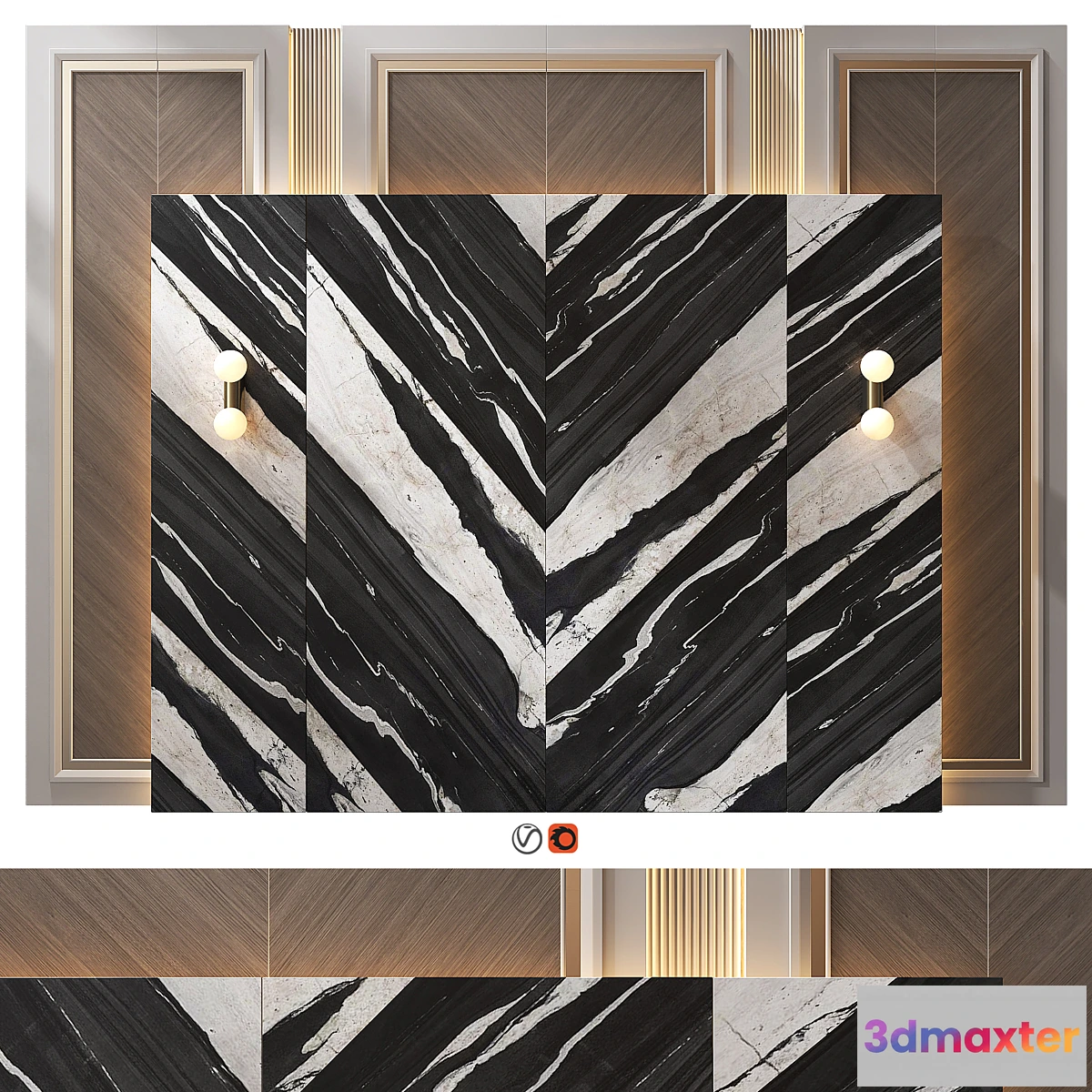 1453826 - Wall Panel Decor 115 3D Max