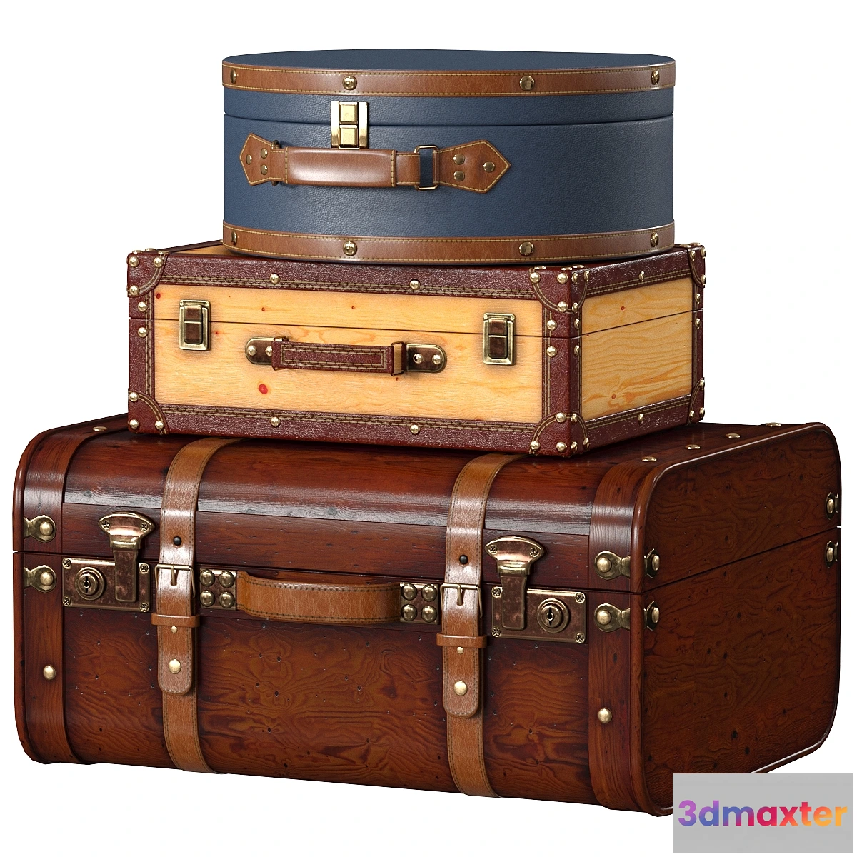 1453886 - Vintage suitcases 3D Max