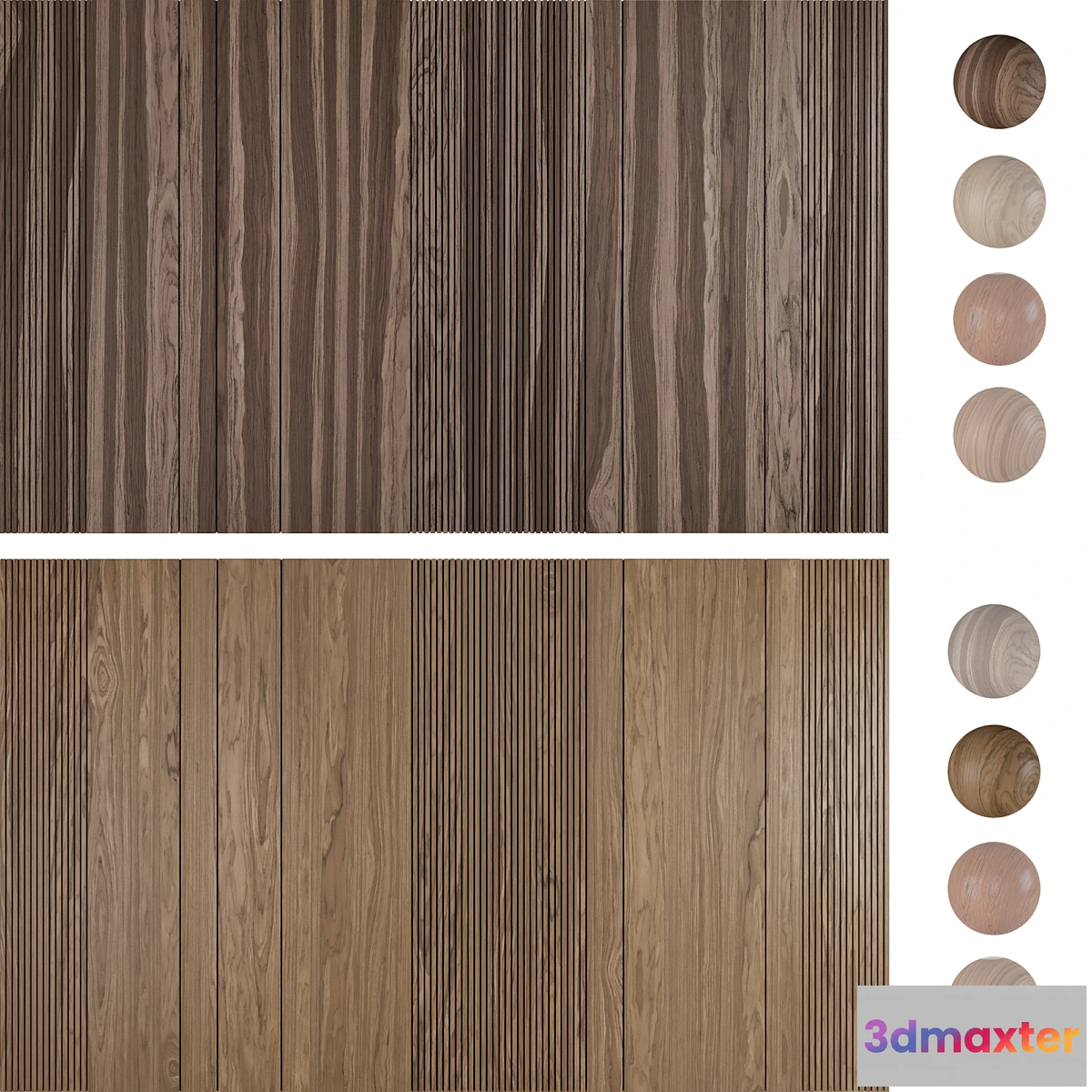 1454334 - Wood panel set 3 3D Max