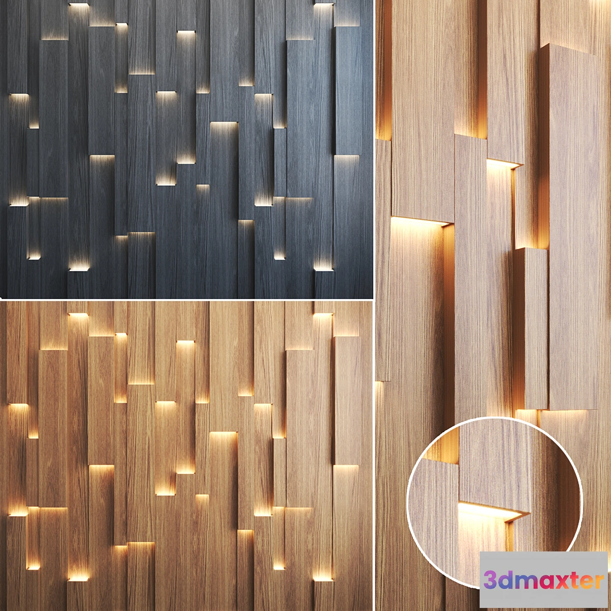 1459624 - 3d wall panel with lighting 3D Max