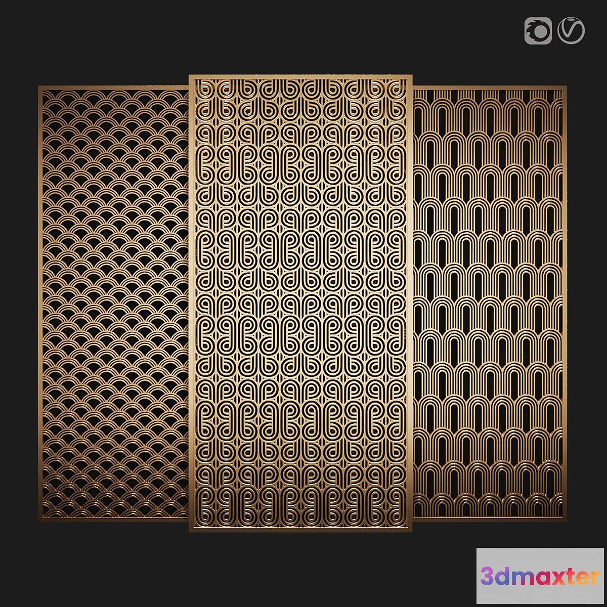 1460004 - Decorative partition 3D Max