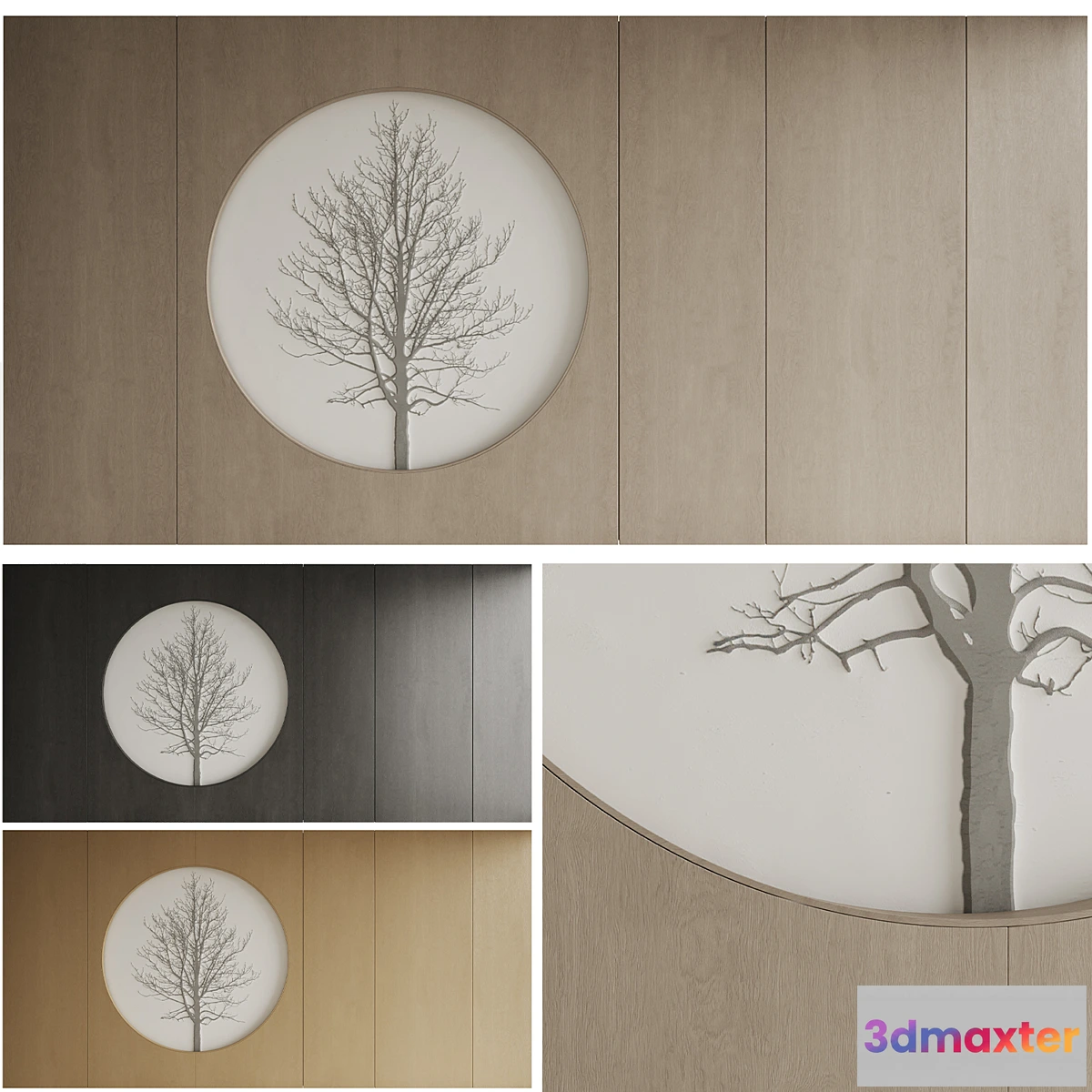 1462918 - Japandi decorative panel 010 3D Max