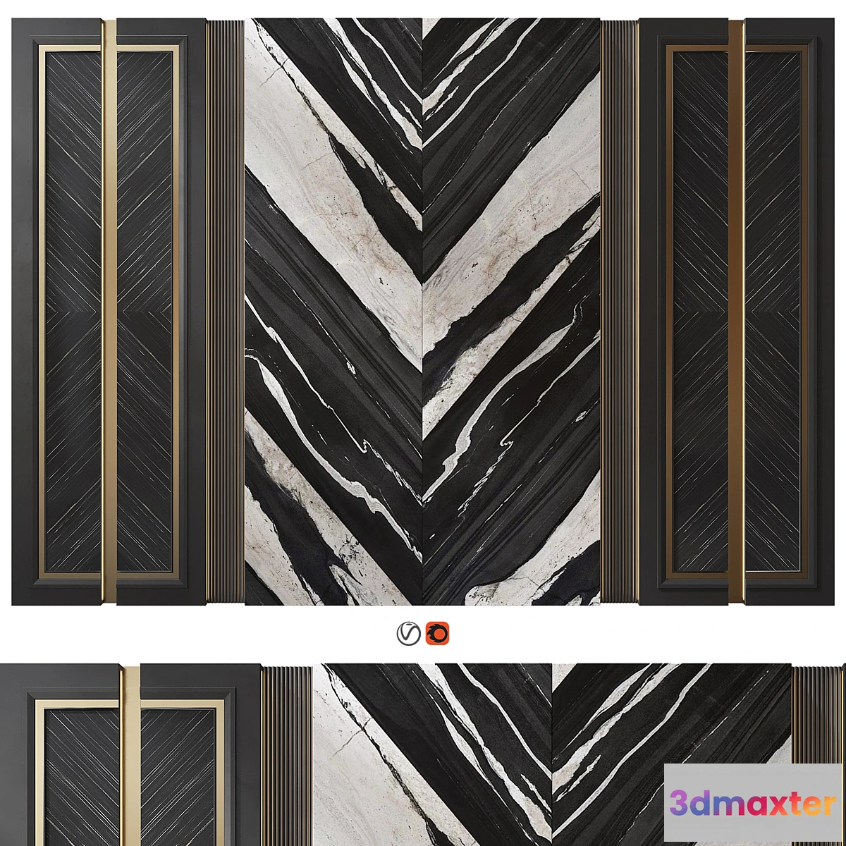 1463838 - Wall Panel Decor 118 3D Max