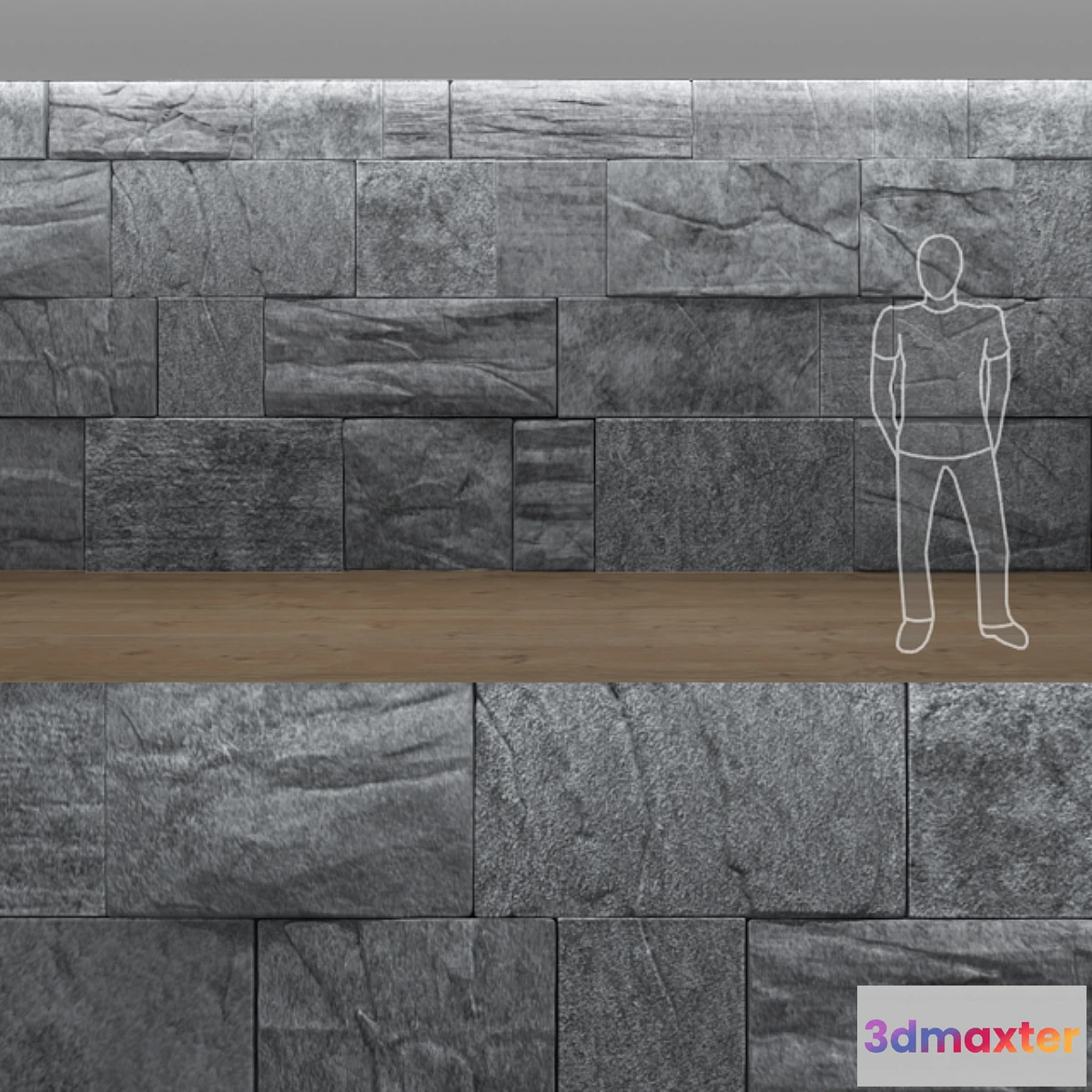 1465774 - wild stone wall # 3 3D Max