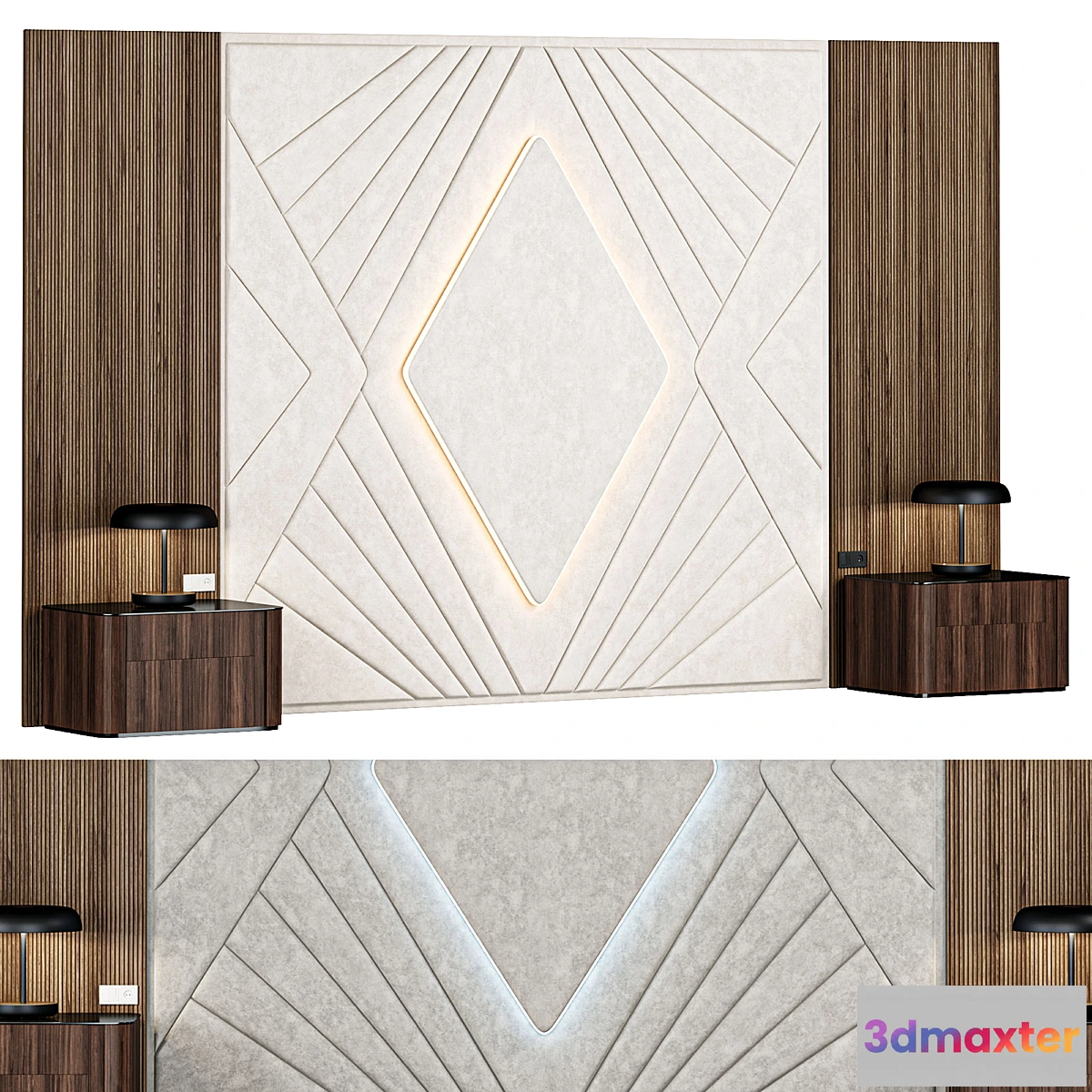 1470388 - Wall Panel Composition Bedroom 01 3D Max