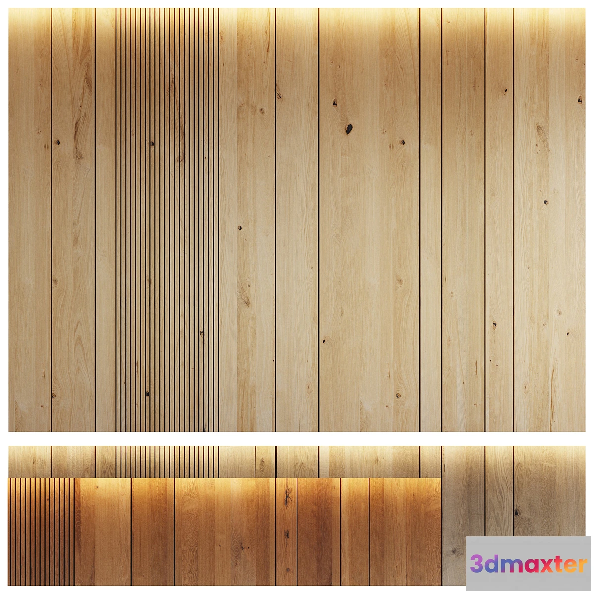 1470810 - Wood panel set 7 3D Max