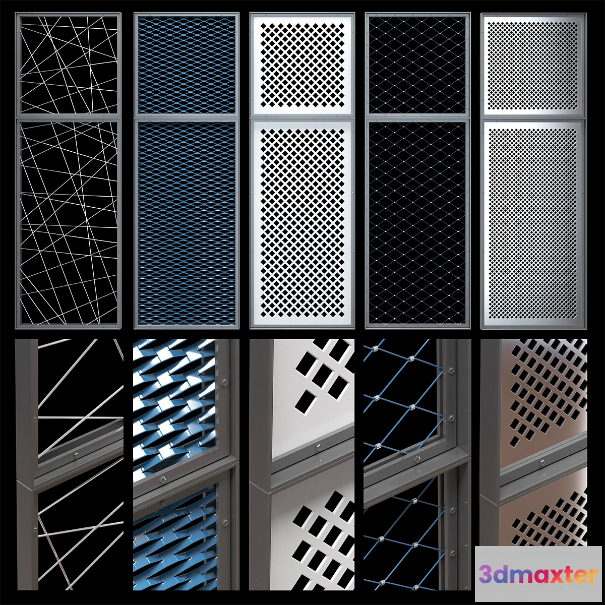 1470890 - Decorative metal lattices - Rhombus 3D Max