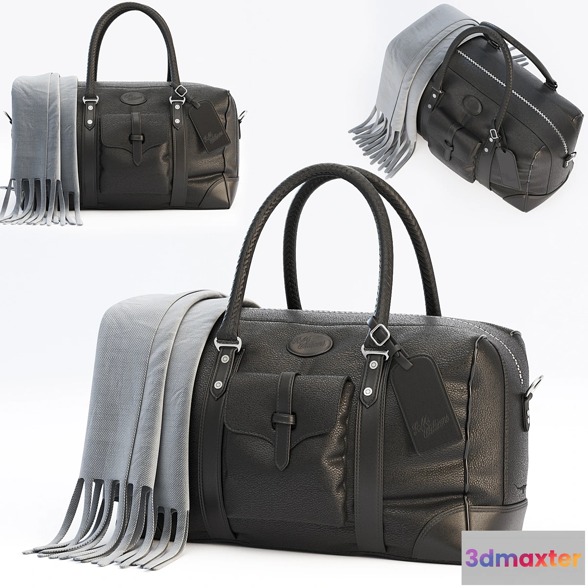 1474346 - RMWilliams Signature Overnight Bag Whiskey 3D Max