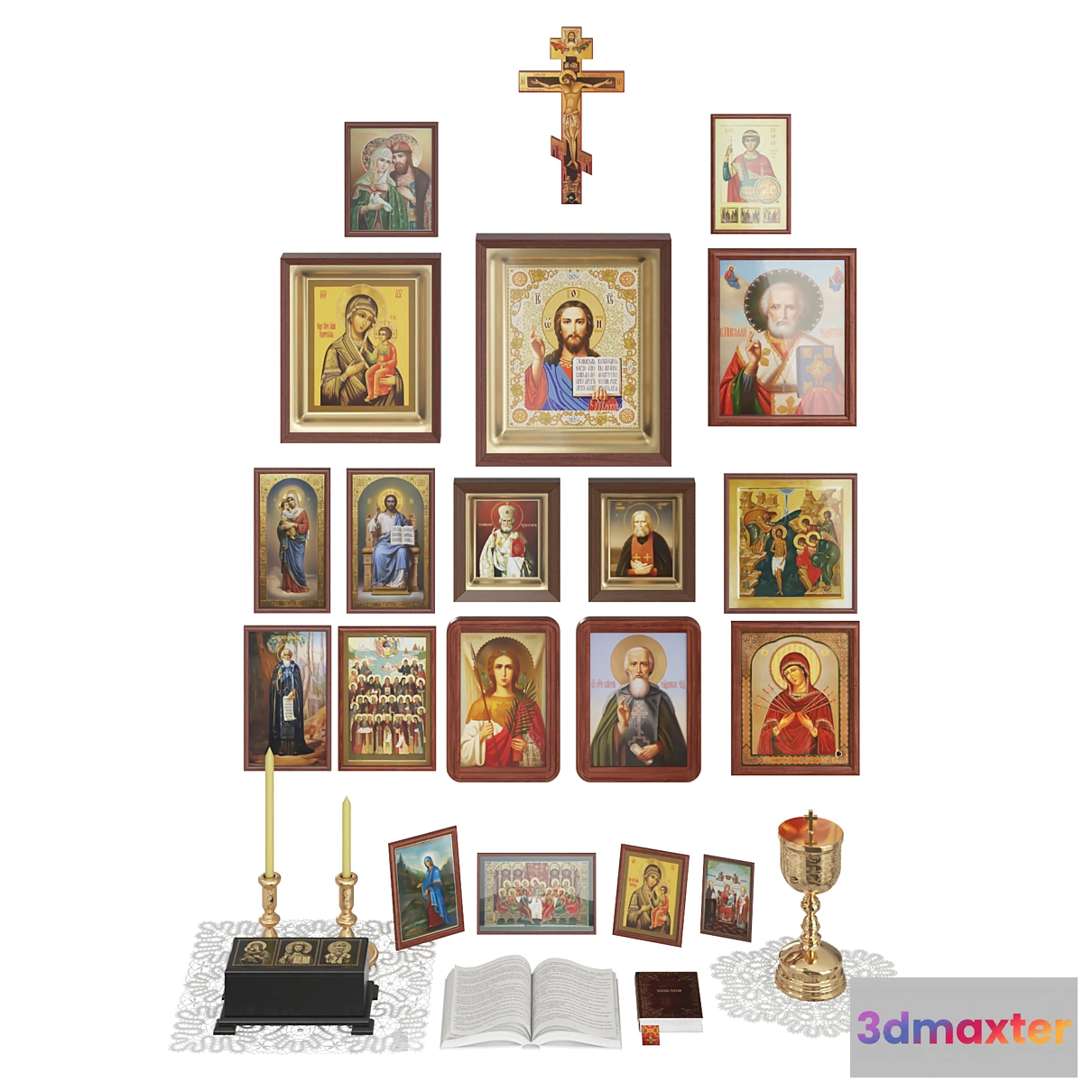 1476084 - Home altar icons set 3D Max