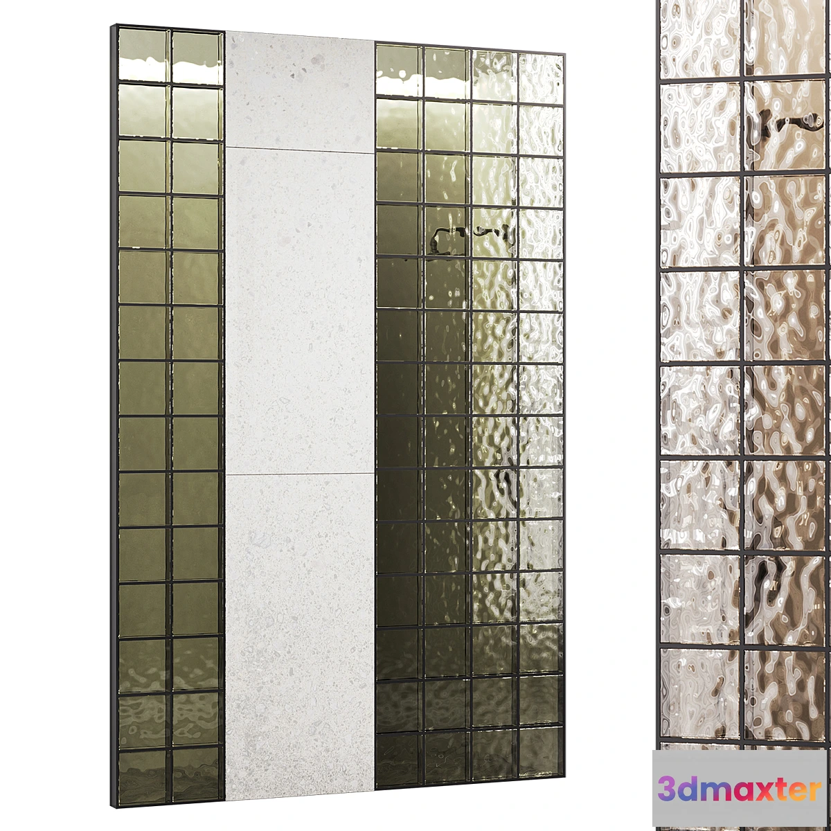 1476702 - Glass Block Wall 01 3D Max