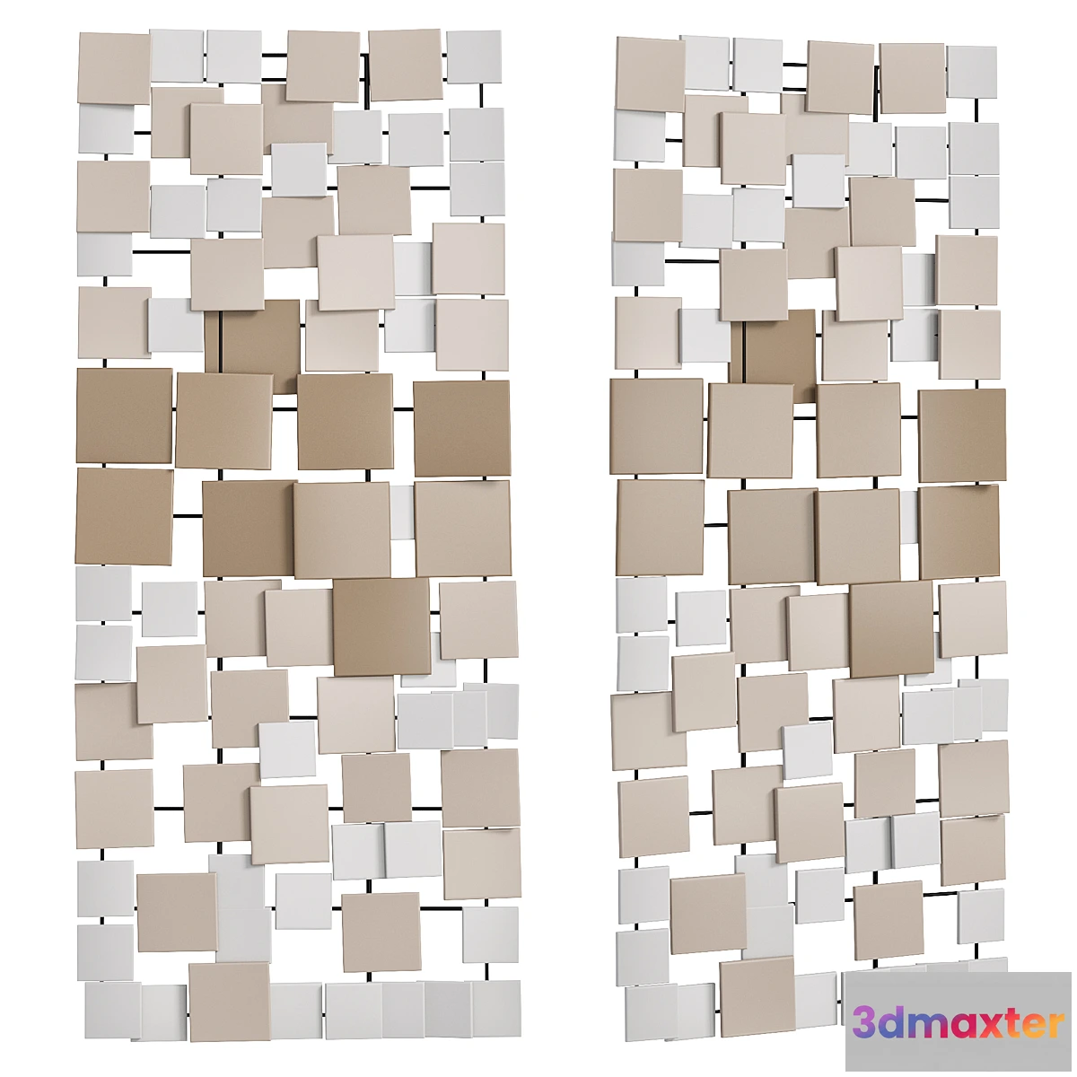 1478076 - Contemporary Geometric Wall Decor 3D Max