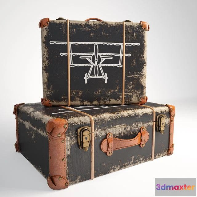1541561 - Chest Deco Suitcase Aviation Kare 3D Max