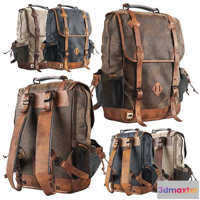 1541623 - DAKOTA WAXED CANVAS COMMUTER BACKPACK 3D Max