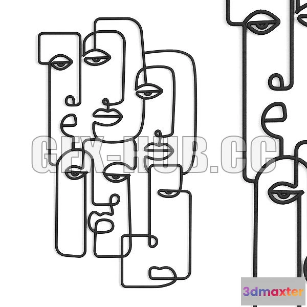 1543617 - Abstract Wall Decor 030 3D Max