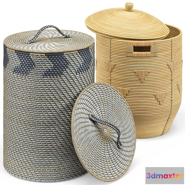 1544249 - Palecek Highlands Basket 3D Max