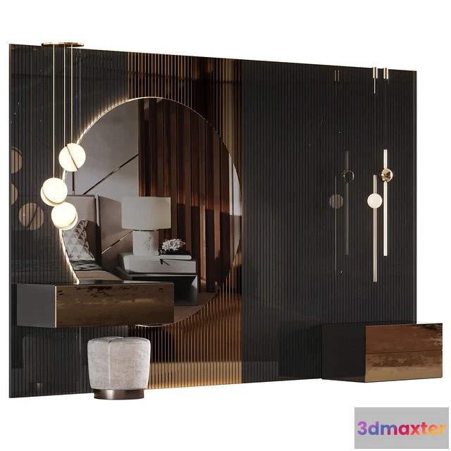 1545027 - Wall panel and dressing table 3D Max