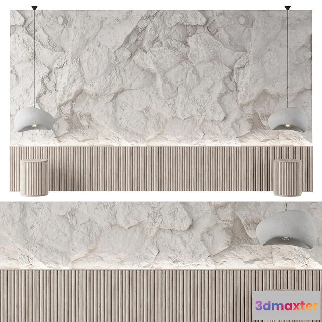 1545376 - Rock Headboard Of The Bed 3D Max