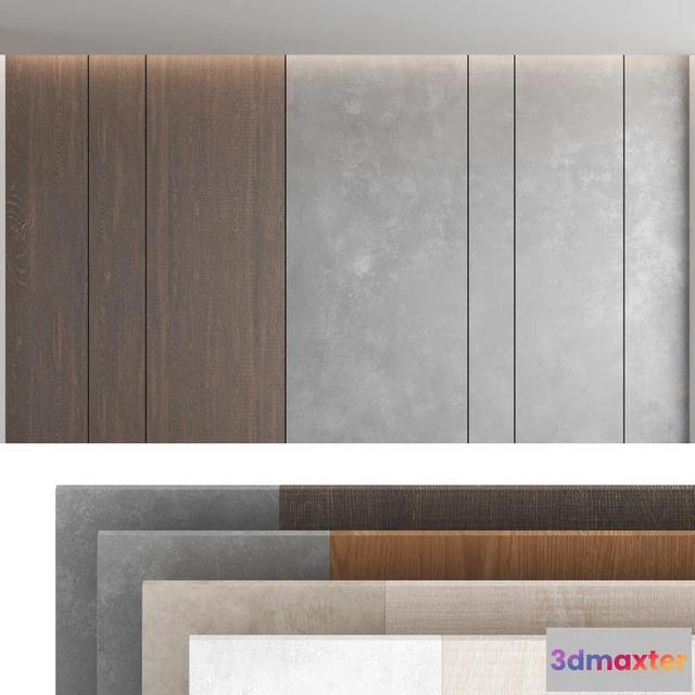 1548667 - Decorative wall panel set 45 3D Max